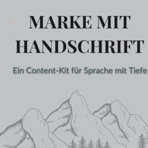 Marke mit Handschrift
